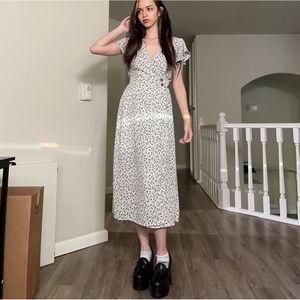 Casual white/blue Vintage Charm Dress